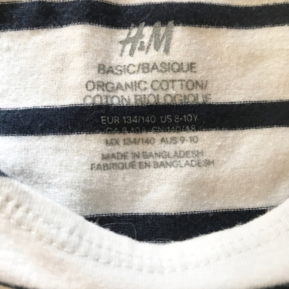 H&M Girl's Organic Cotton Long Sleeve Tee Tops Set Size 10 - Picture 7 of 8